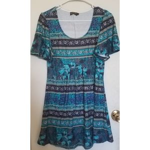 Green & floral tunic